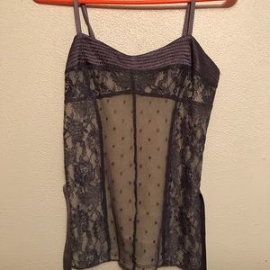 Lace spaghetti strap top